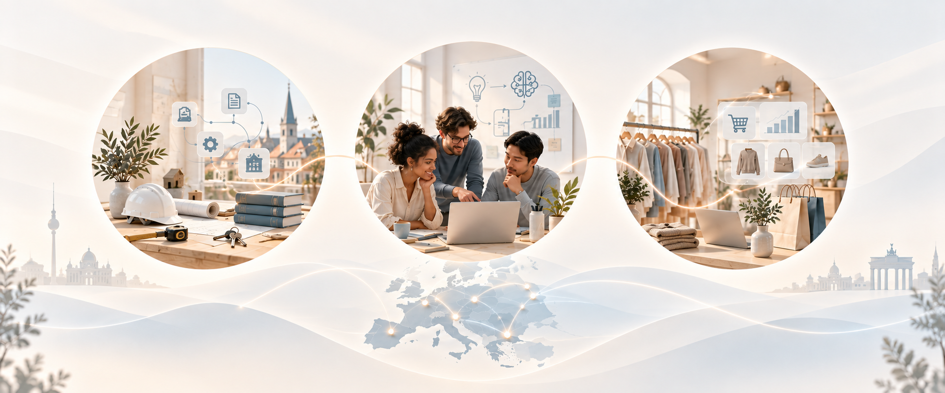 DACH region collaboration: service businesses, teams, and retail across Europe